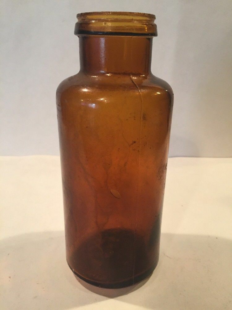 1903 Eskay\'s Albumenized Food Amber Embossed Medicine Condiment Bottle CB-0378