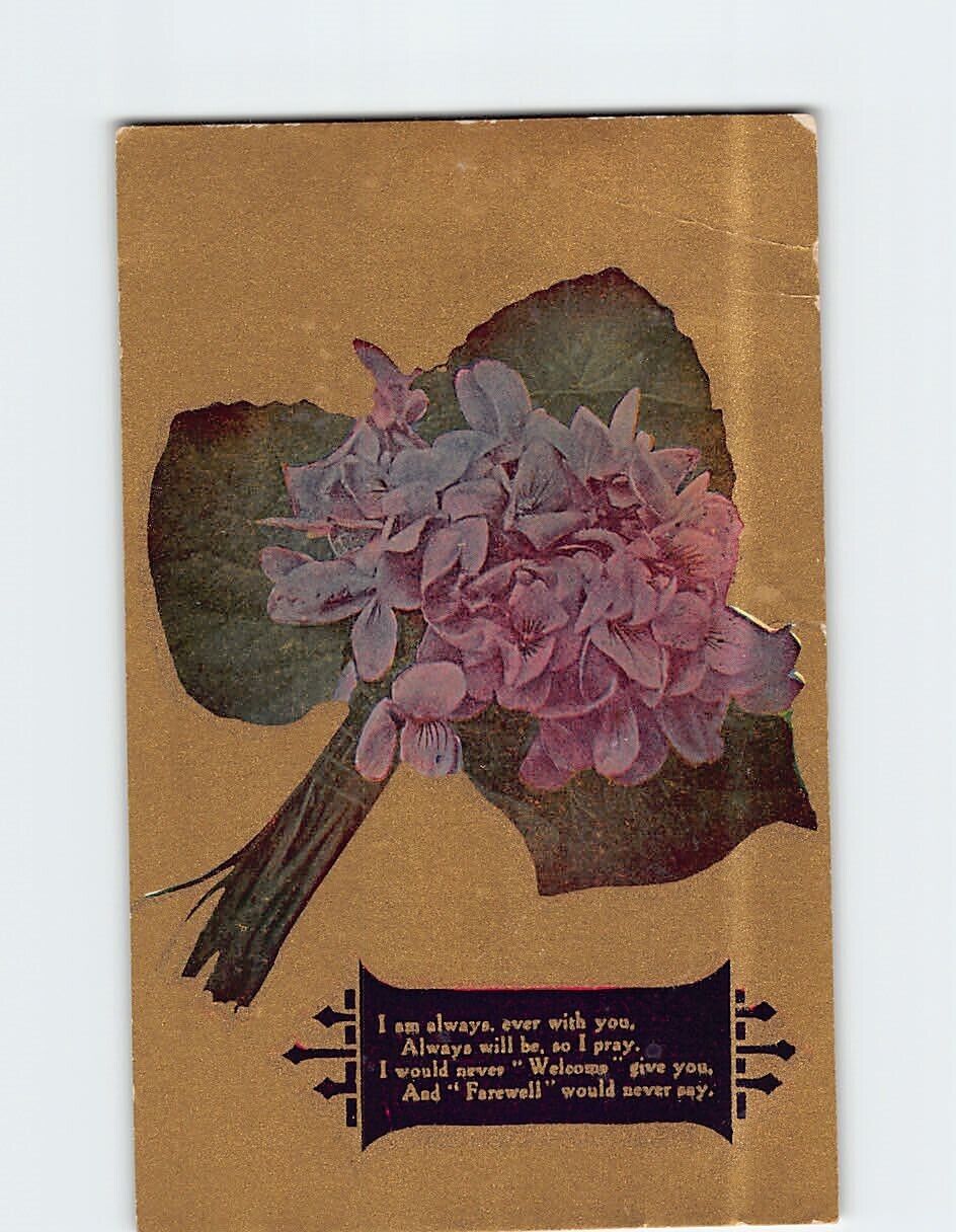 Postcard Bouquet of Flowers Art/Text Print