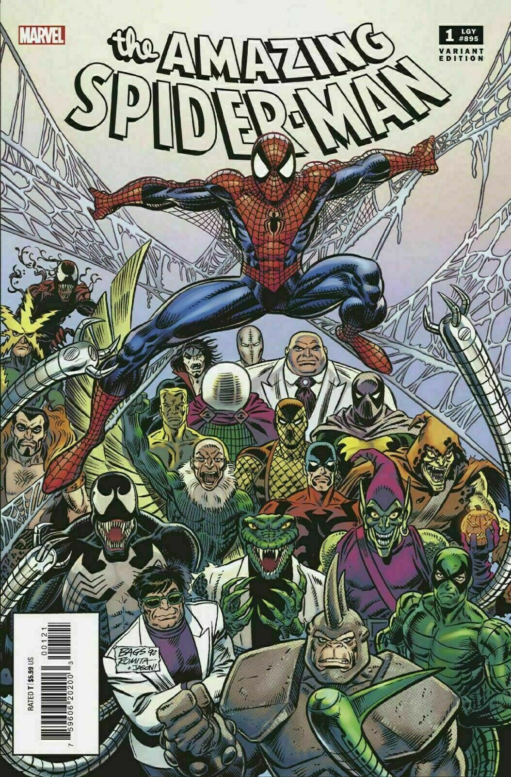 Amazing Spiderman #1 1:100 Bagley Romita Kieth Hidden Gem Variant Comic 2022 NM