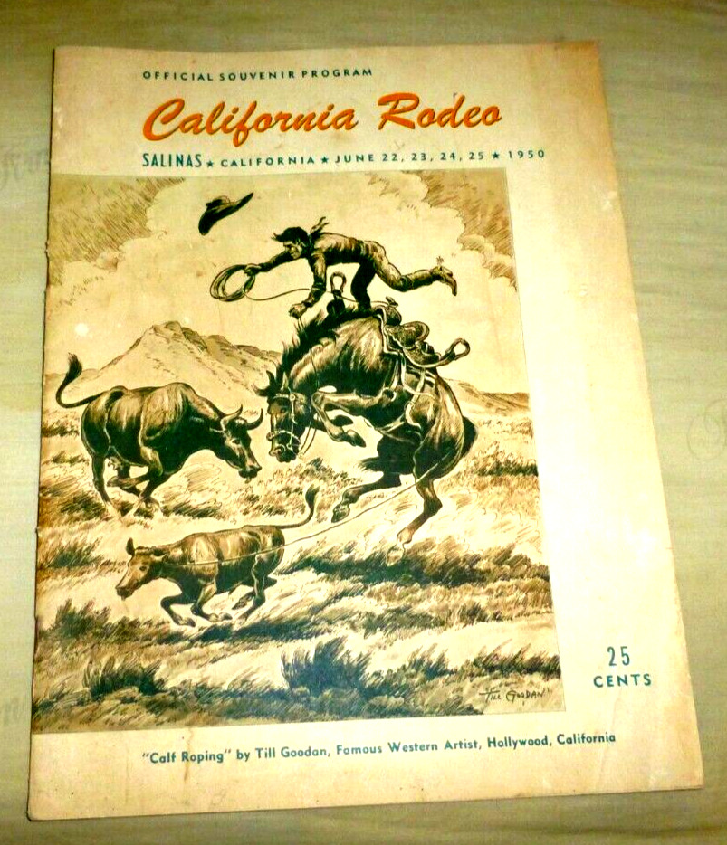 VINTAGE PROGRAM SALINAS CALIFORNIA RODEO 1950