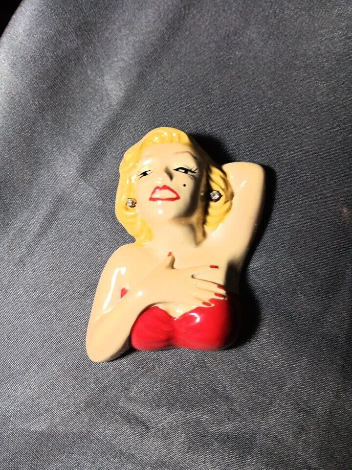 Marilyn Monroe Clay Fridge Magnet Rare Collectible Vintage Retro Risqué Celeb