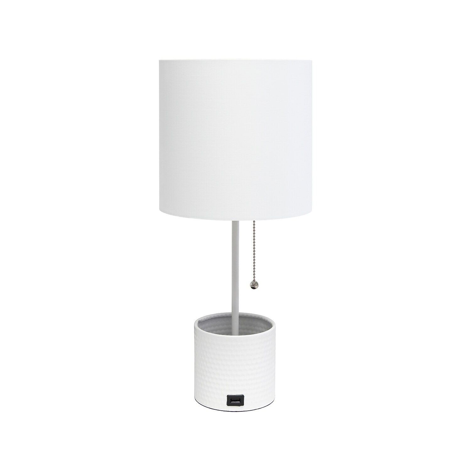 Simple Designs Table Lamp White (LT1085-WHT)