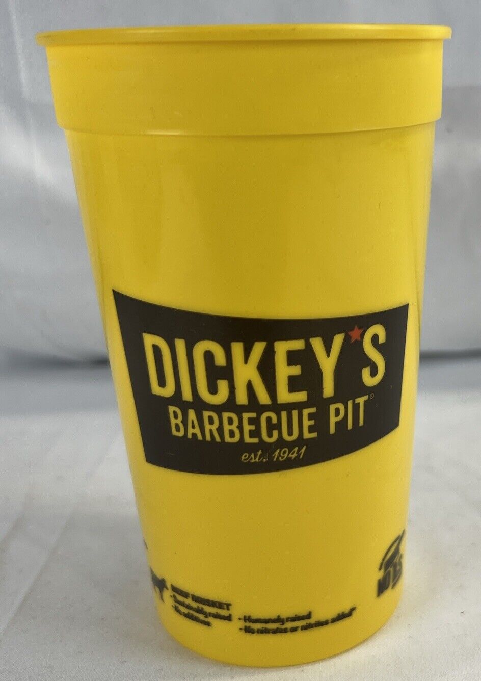 Dickey\'s Barbecue Pit, Lil (Little) Yellow Cups.
