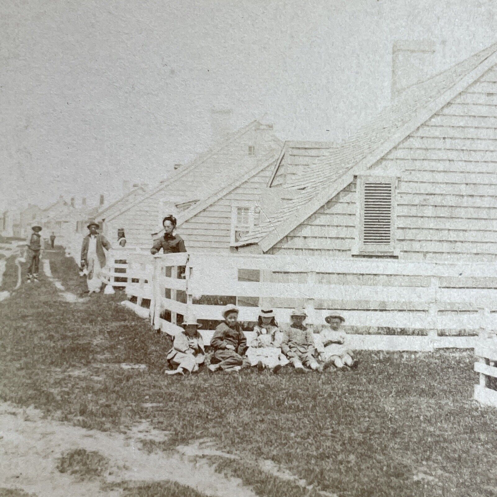 Antique 1870s Siasconset Nantucket Massachusetts Stereoview Photo Card V1740