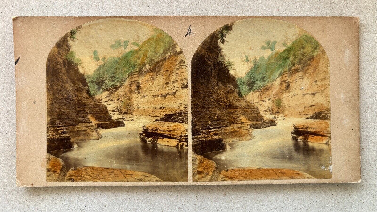 New York Stereoview Trenton Falls The Chasm by New York Stereoscopic Co c1859