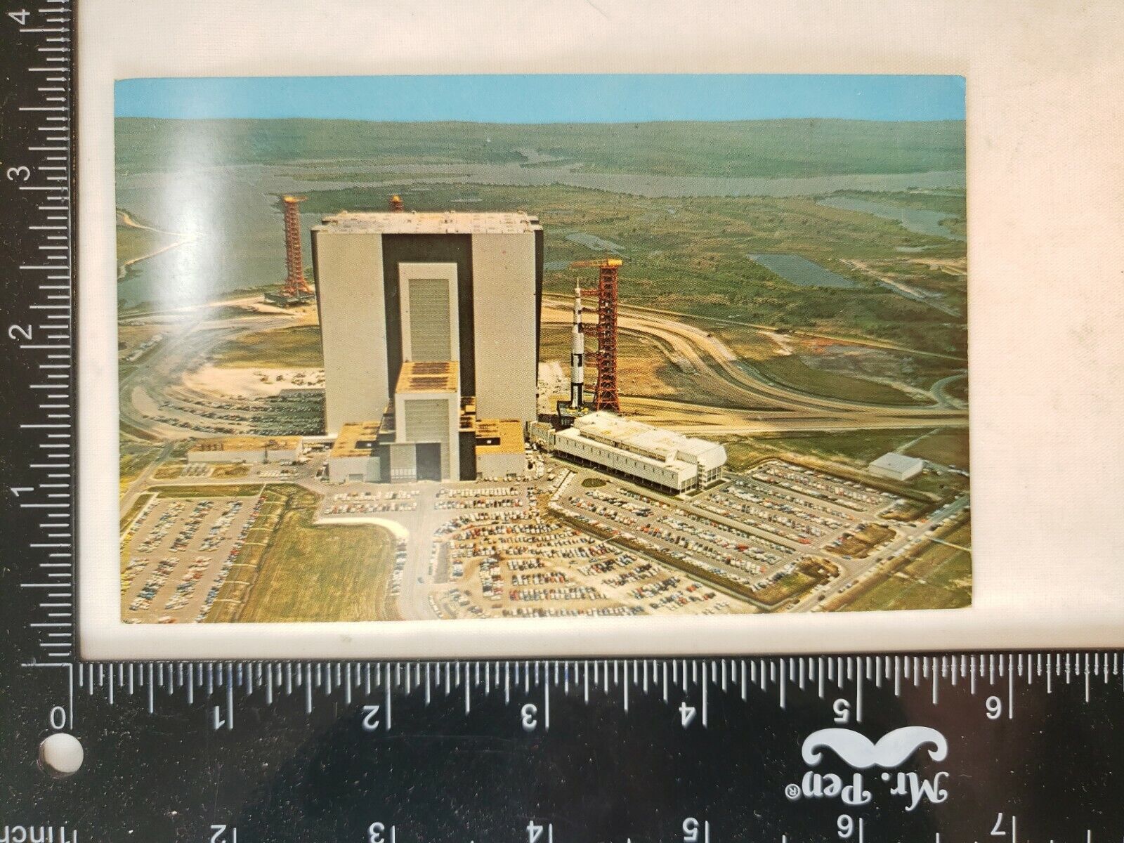 John F. Kennedy Space Center NASA 1960s Postcard Apollo Saturn V Launch Pad
