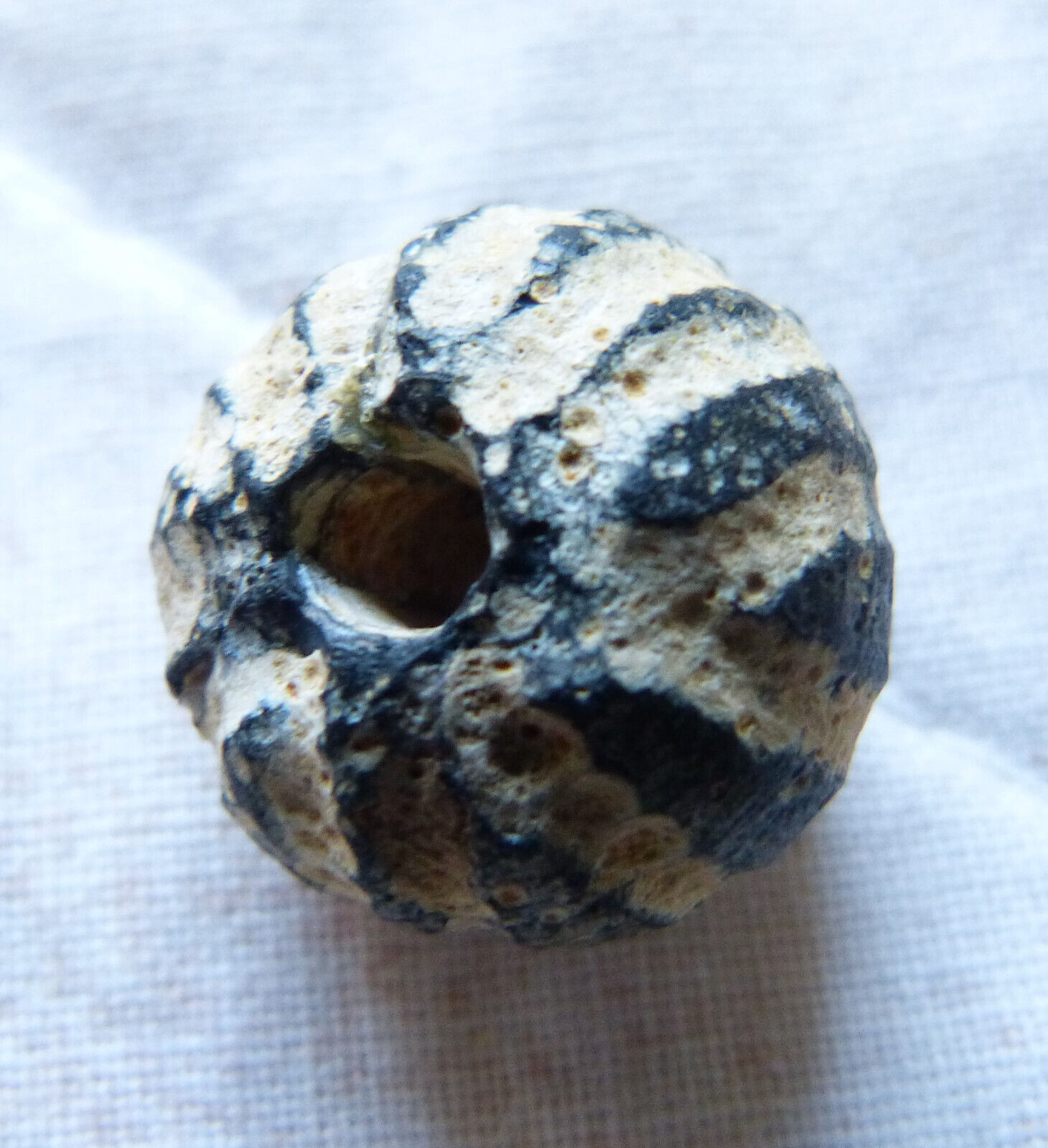 Ancient Islamic Excavated Corrugated Glass Bead Mali, African Trade Bead