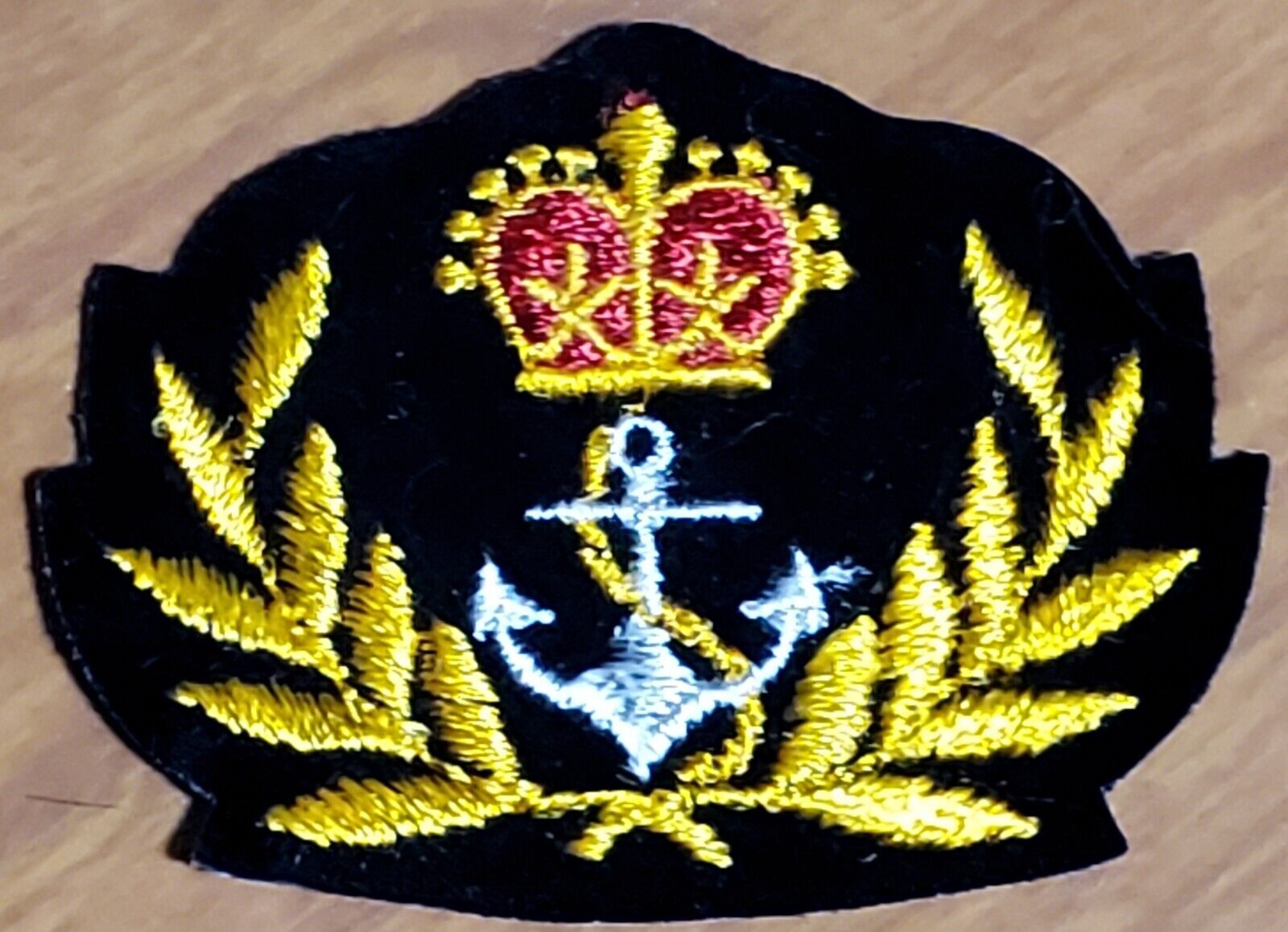 UK Britain British - Royal Navy Patch Badge Ship Battleship War Anchor Crown 