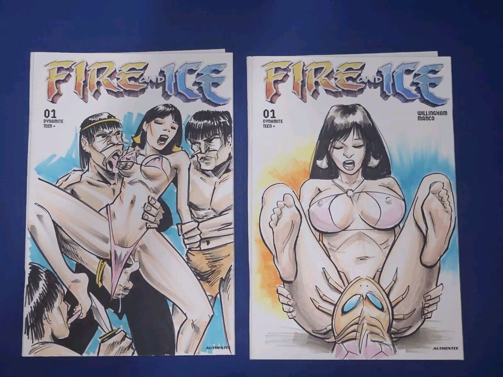 2 Fire And Ice Teegra 1 Original Sketch Cover Variants 