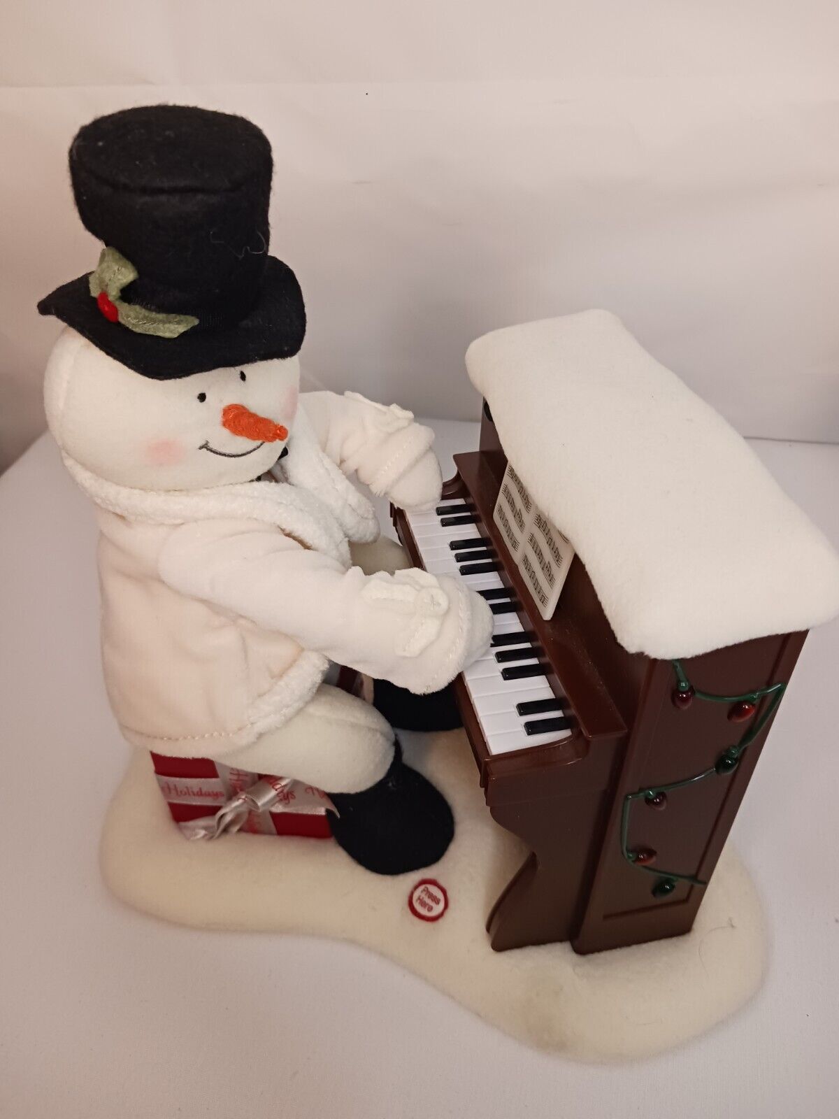 HALLMARK Jingle Pals Plush Piano Playing Singing Snowman 2005 WORKS Read