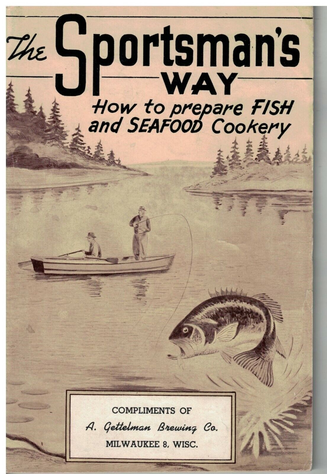 1940s-50s Gettelman\'s Brewing Co Fish & Seafood Cook Book