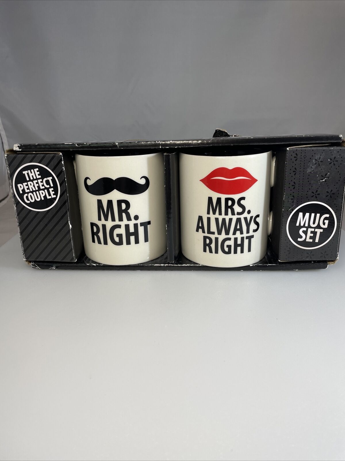 Our Name is Mud Coffee Cup Mug Set NEW In Box. Mr And Mrs.
