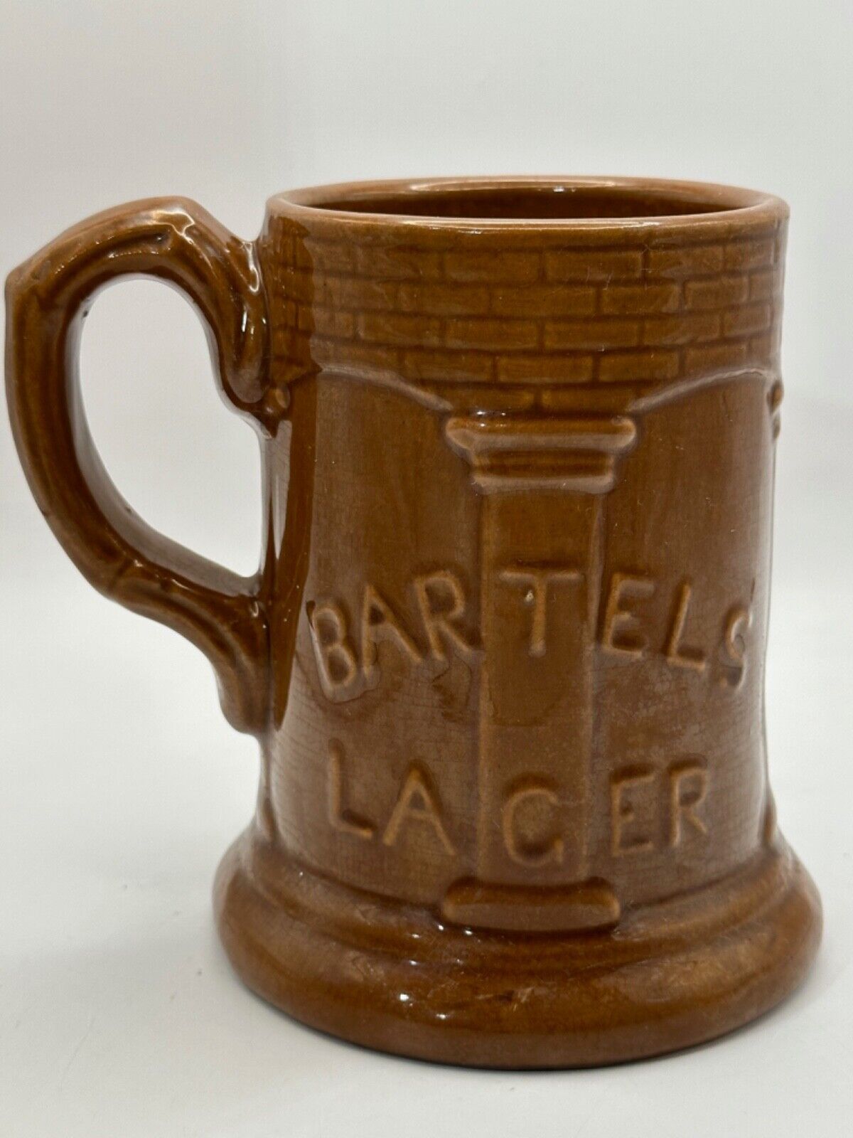 Vintage Antique Syracuse Bartels Lager Beer Mug Chittenango Pottery Brewery NY
