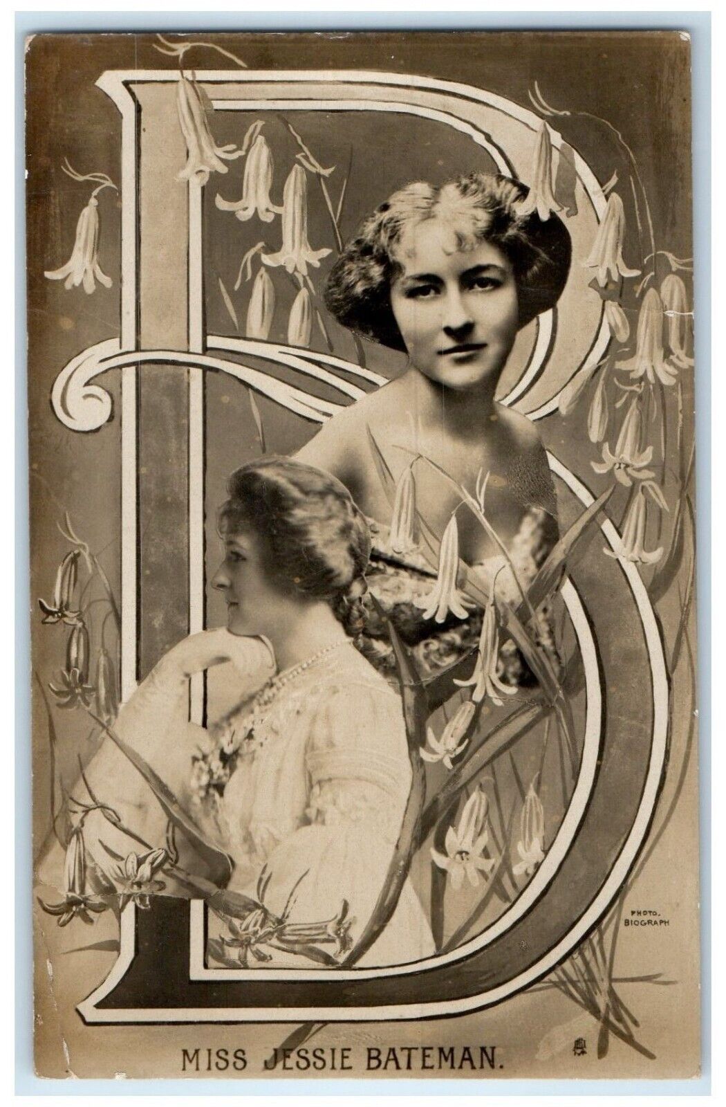 c1910's Miss Jessie Bateman Actress RPPC Photo Tuck's Antique Postcard