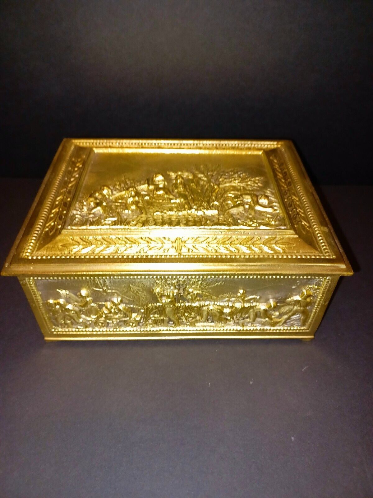 Antique French Bronze Jewerly Box