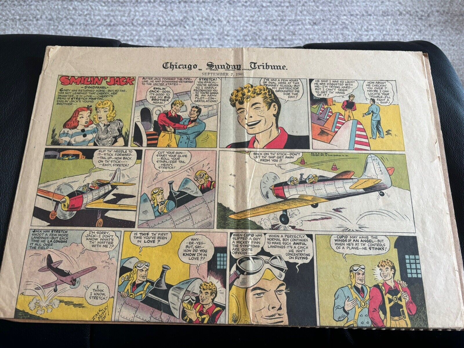Vintage 1941 September 7th Newspaper Comic Strip Chicago Sunday Tribune