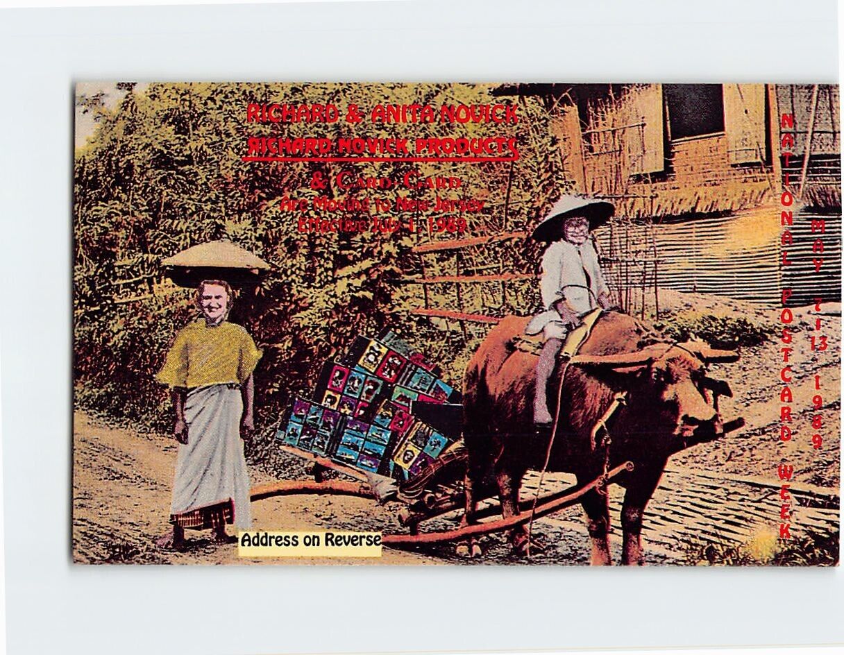 Postcard Richard & Anita Novick, Richard Novick Products, Marlboro, New Jersey