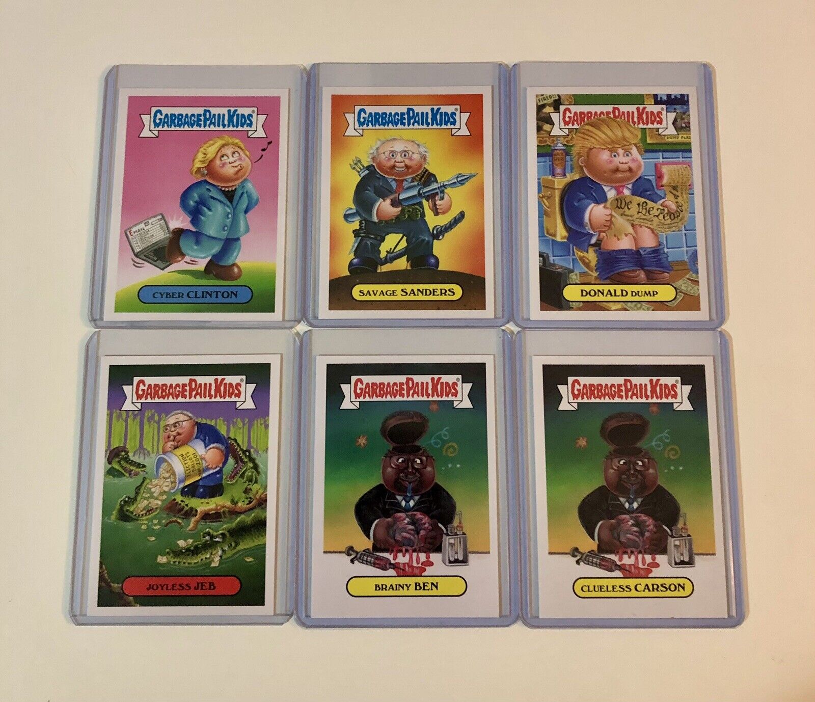 2016 Topps GPK Presidential Candidate Stickers (6). TRUMP, CLINTON, SANDERS…
