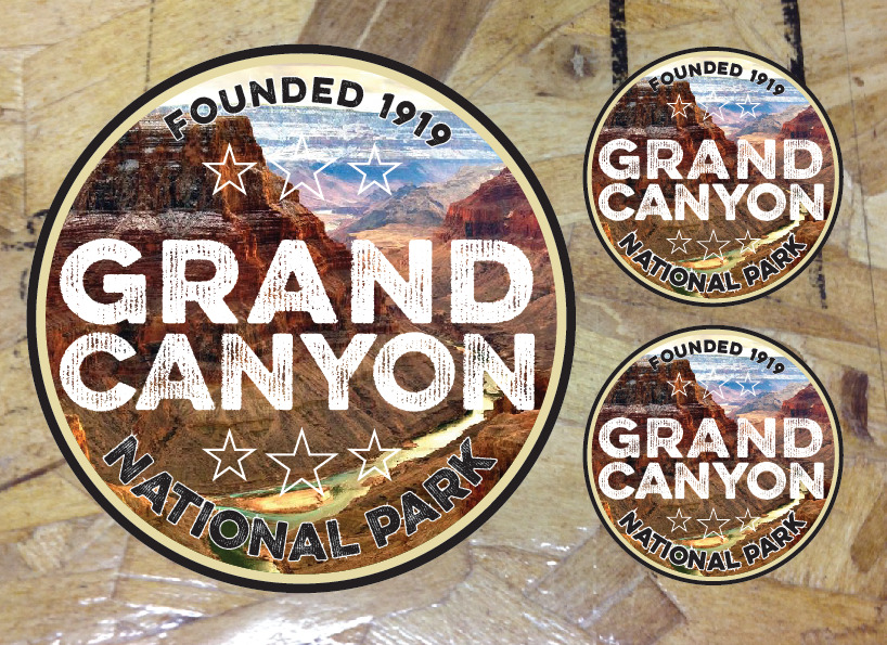 Grand Canyon National Park Founded 1919 Vintage Decal Sticker Hike Mountains 3\