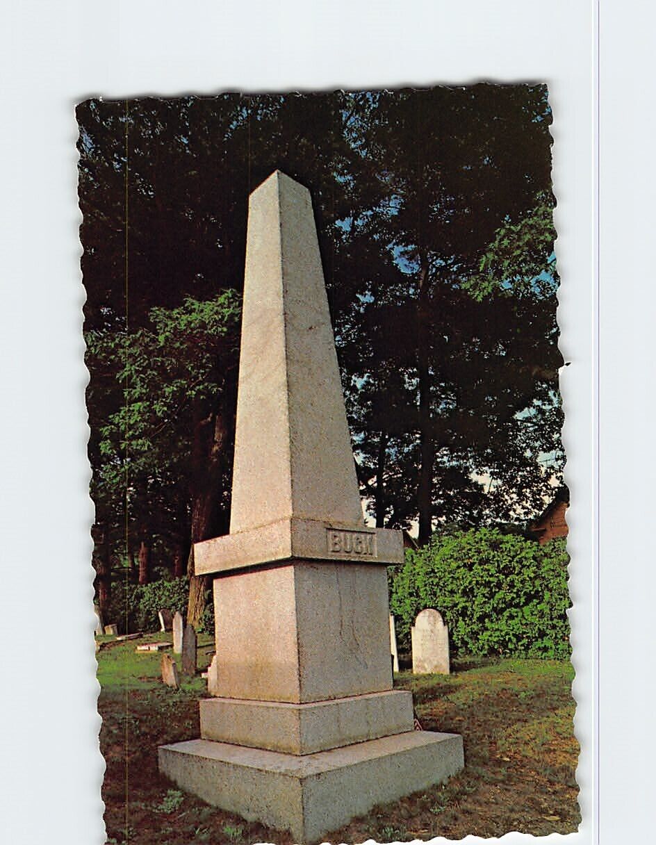 Postcard Colonel Jonathan Buck Monument Bucksport Maine USA