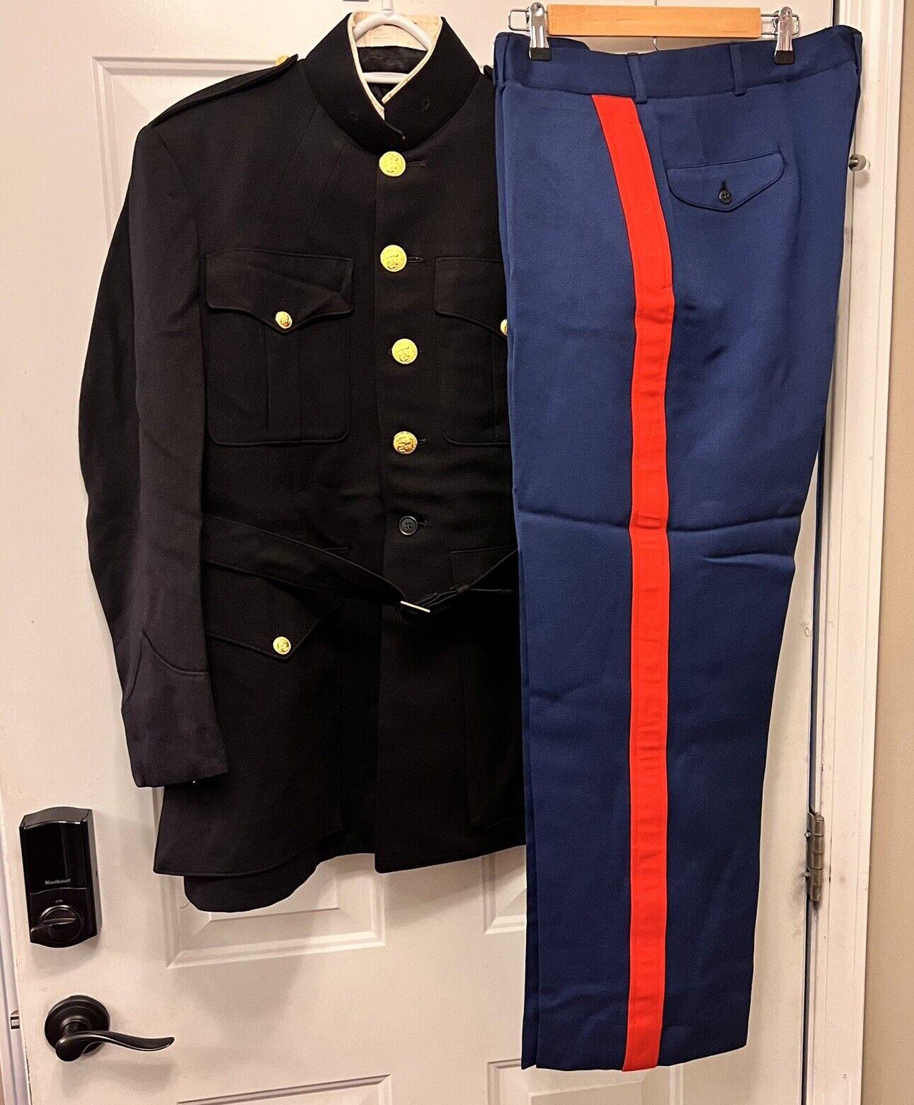 Vintage US Marine Corps Officer Dress Blues 1950's Wool W/ Name Tape Inside