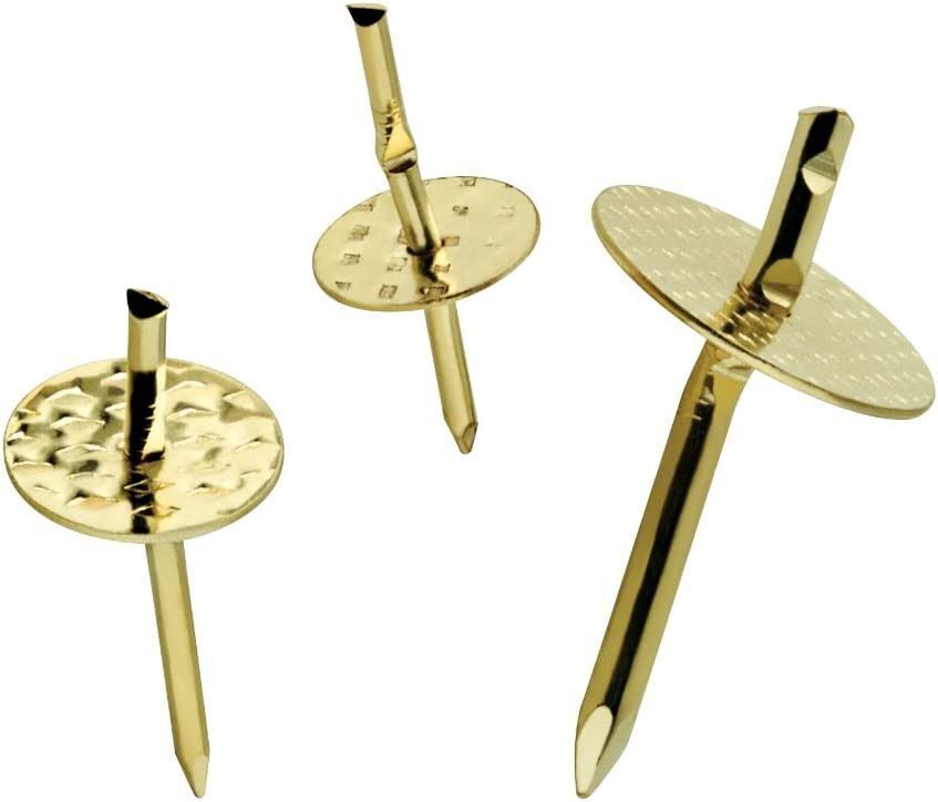 (50-Pack) Push Pin Assortment Brass Plated