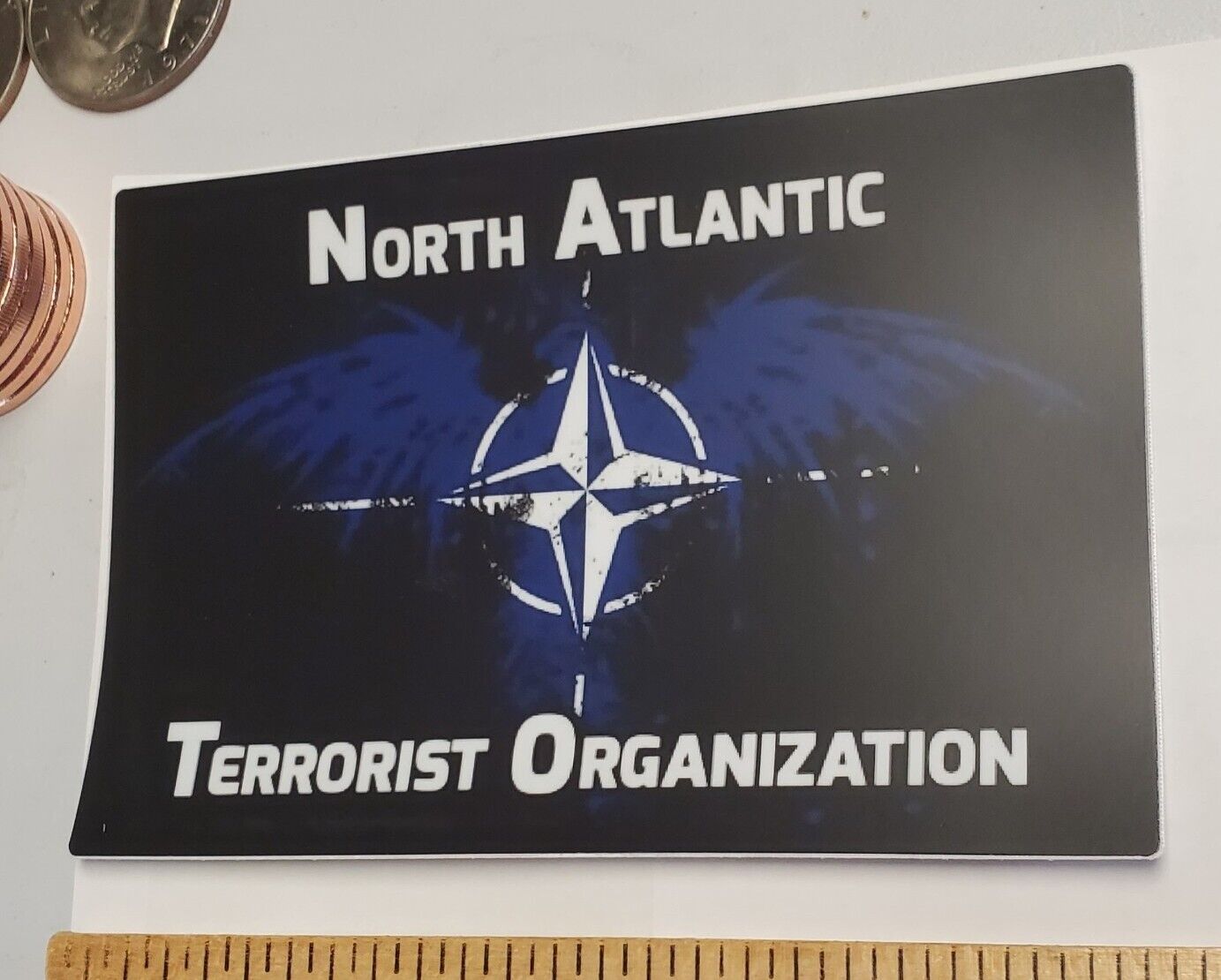 Anti NATO WWIII 4x6 Vinyl Decal Bumper Sticker HEAVY DUTY 🇺🇸 Made in Amerika 