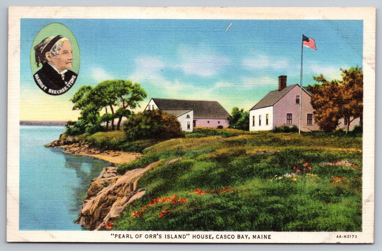 Pearl of Orr\'s Island House. Casco Bay Maine. Vintage Postcard