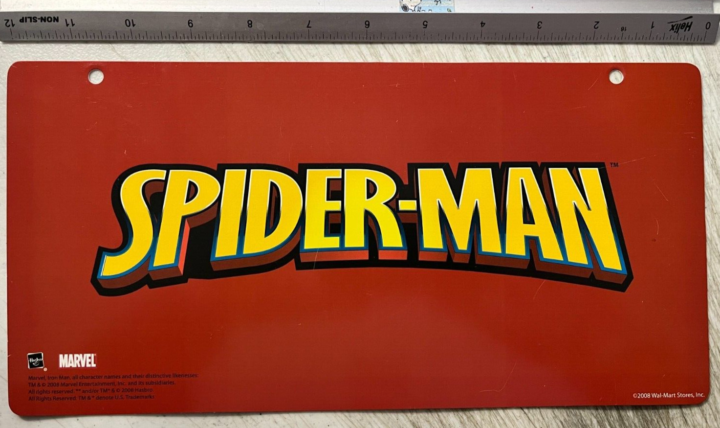 2008 Wal-Mart Toy Store Display Sign SPIDER-MAN spiderman plastic 12\