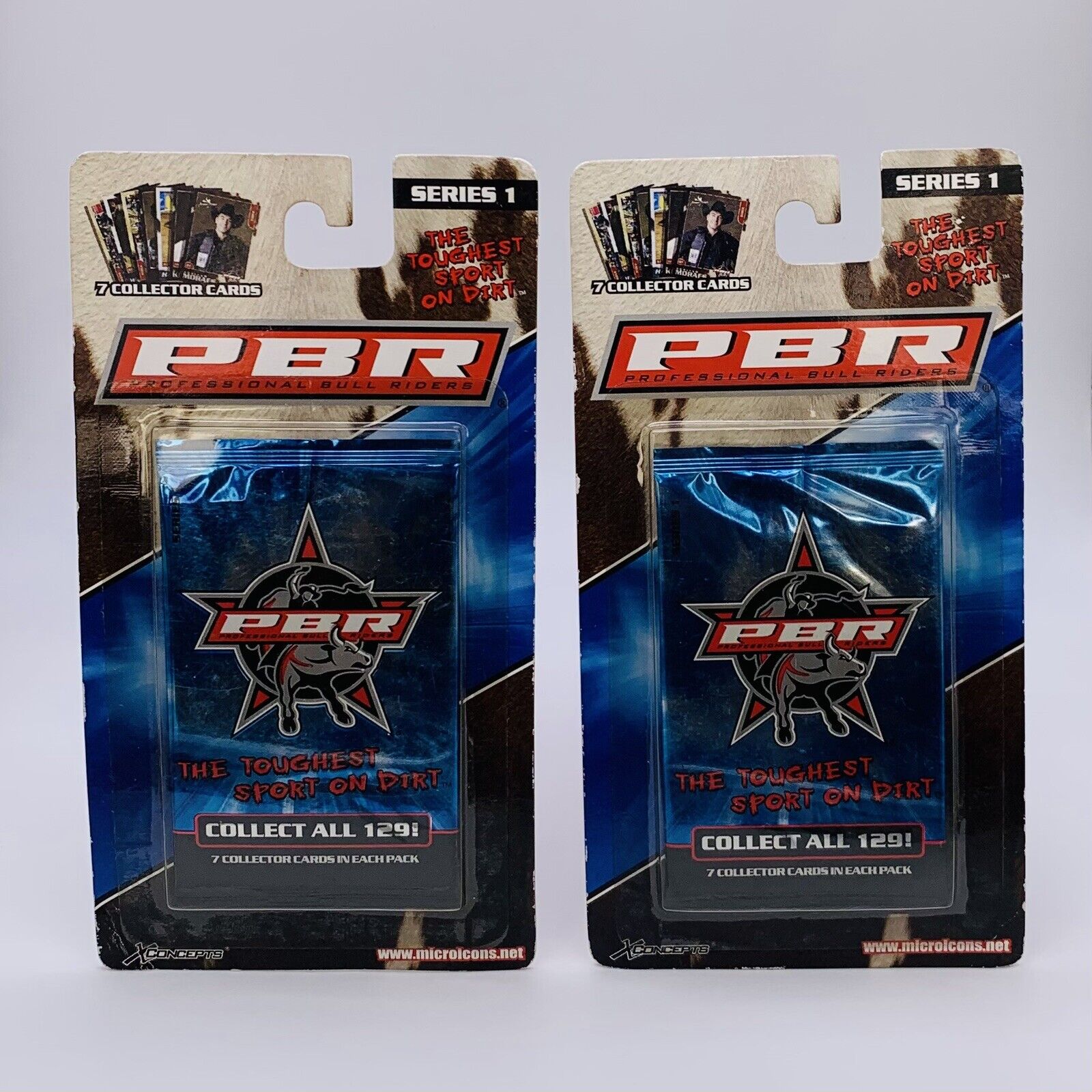 2-Pack X Concepts PBR Professional Bull Riders Series 1 Trading Cards 7 Per Pack
