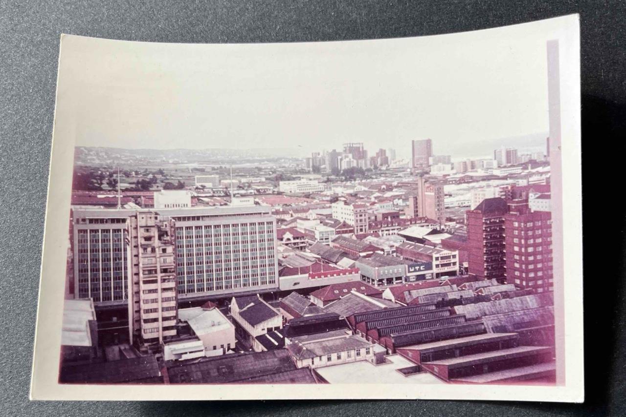 Original Photo Durban South Africa Skyline 1960\'s Color
