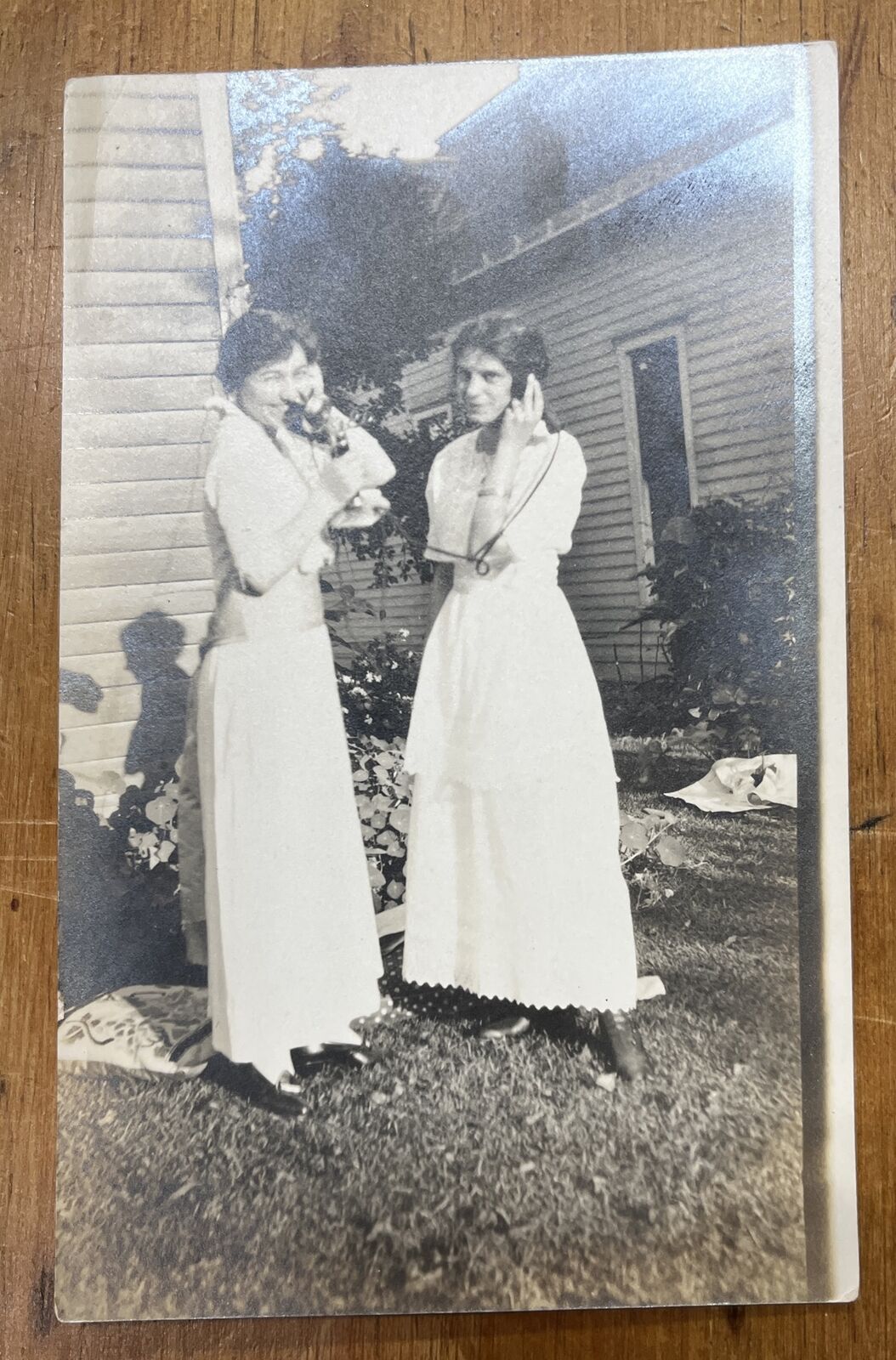 Victorian Women On The Candlestick Phone RPPC 1910