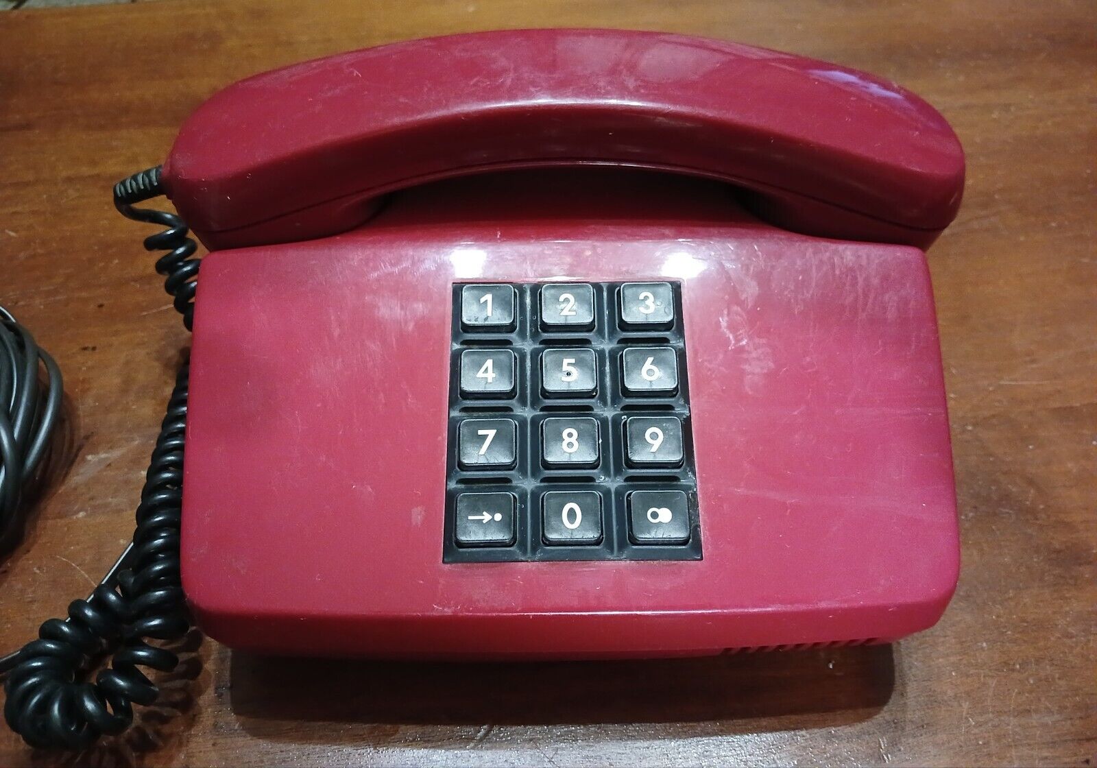 Vintage red Telephone, made in USSR