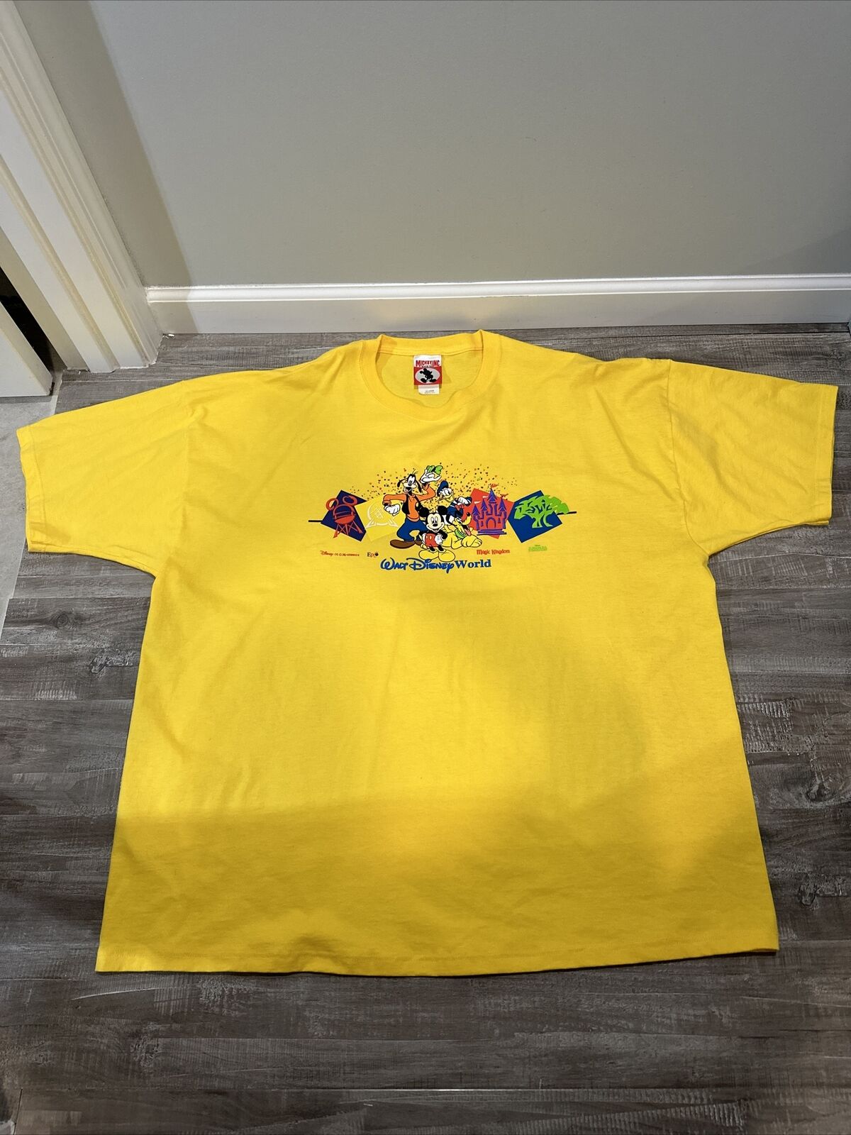 Vtg 90s Walt Disney World Mickey Mouse T Shirt 2XL Magic Kingdom Epcot