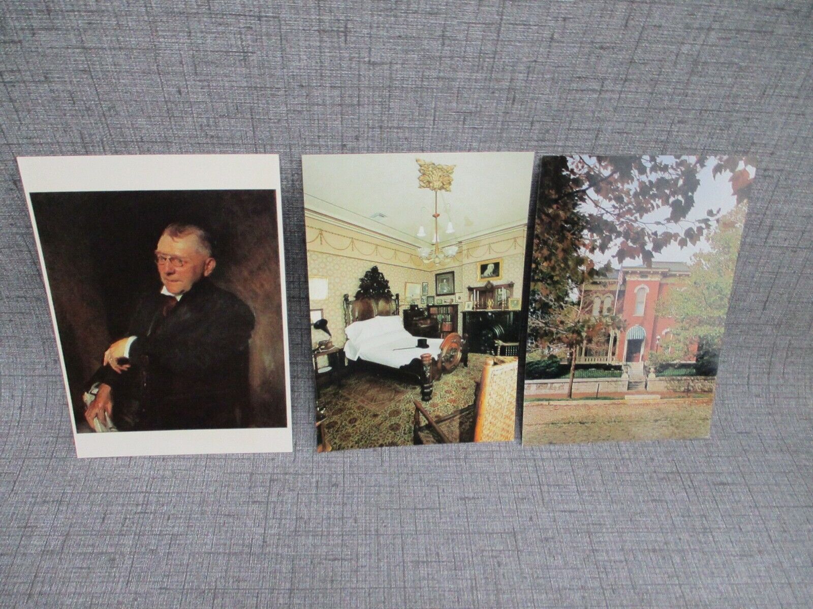 James Whitcomb Riley Postcard Lot of 3 Home Indianapolis, Indiana Portrait
