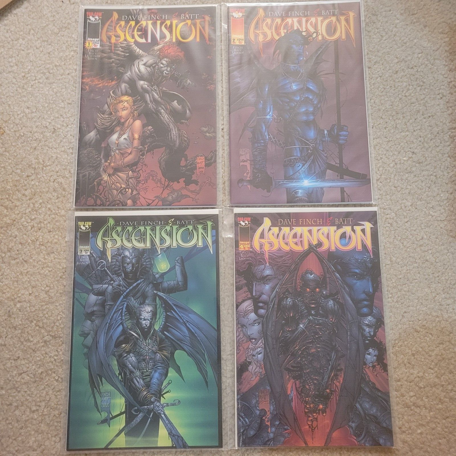 Ascension #1-4, 1 2 3 4 Image Comics, Topcow 1997 VF+ - Full Run Set 4 Lot Comic