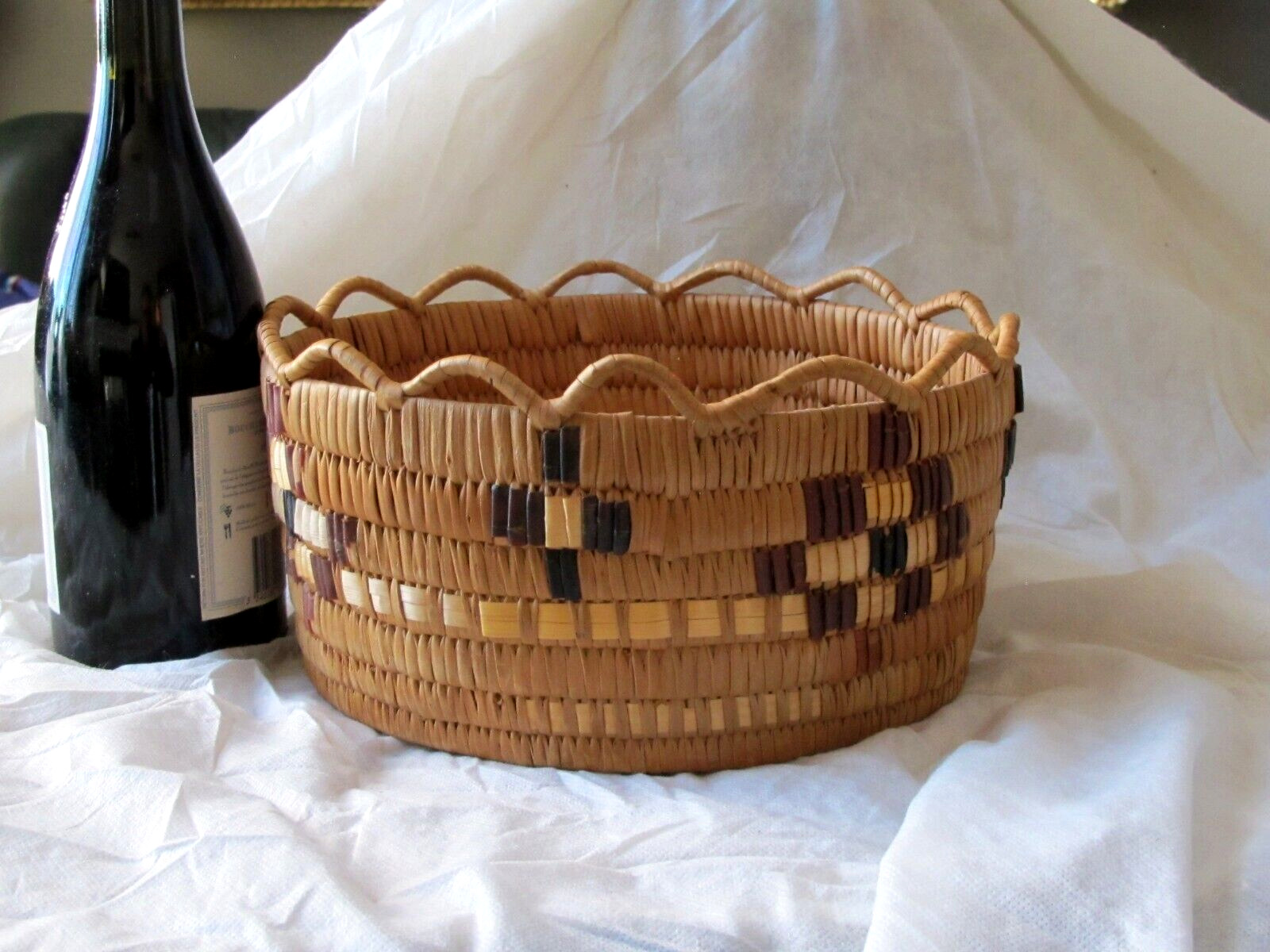 Antique Canada First Nations Native Salish Thompson River Basket BC 1900's