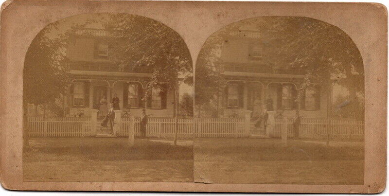 Nicholson's Residence, Hill Street, Greenwich, Hurd's Stereoscopic Views 1875