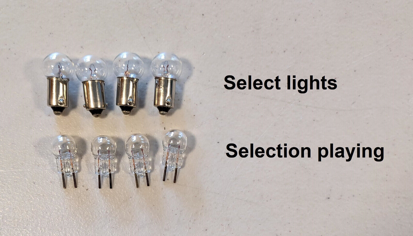 Seeburg L100 or L101 Jukebox Lamp Set Replacement Light Bulbs Miniature Lamps 