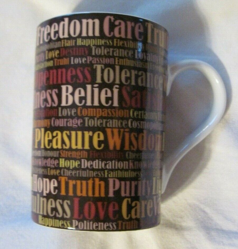 Konitz Germany Meaningful Words Ceramic Coffee Tea Mug Cup RARE