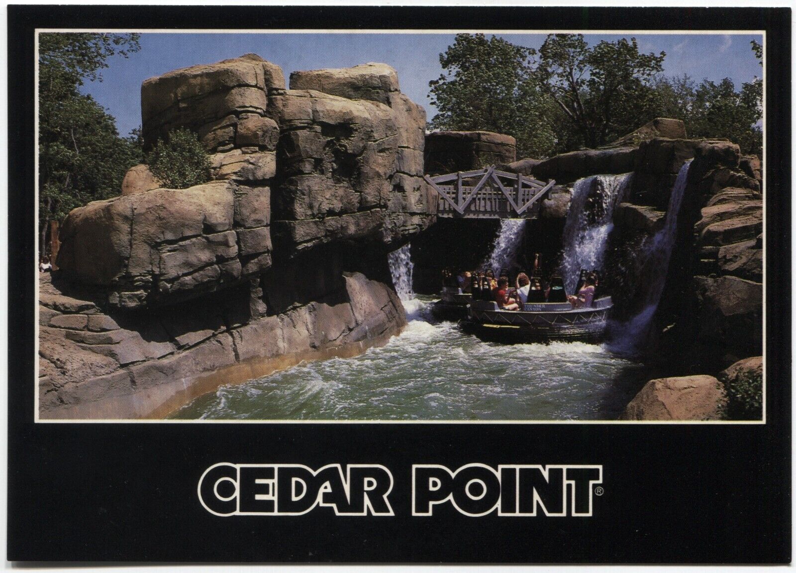 Postcard Chrome Amusement Park Cedar Point, Sandusky, OH, Thunder Canyon