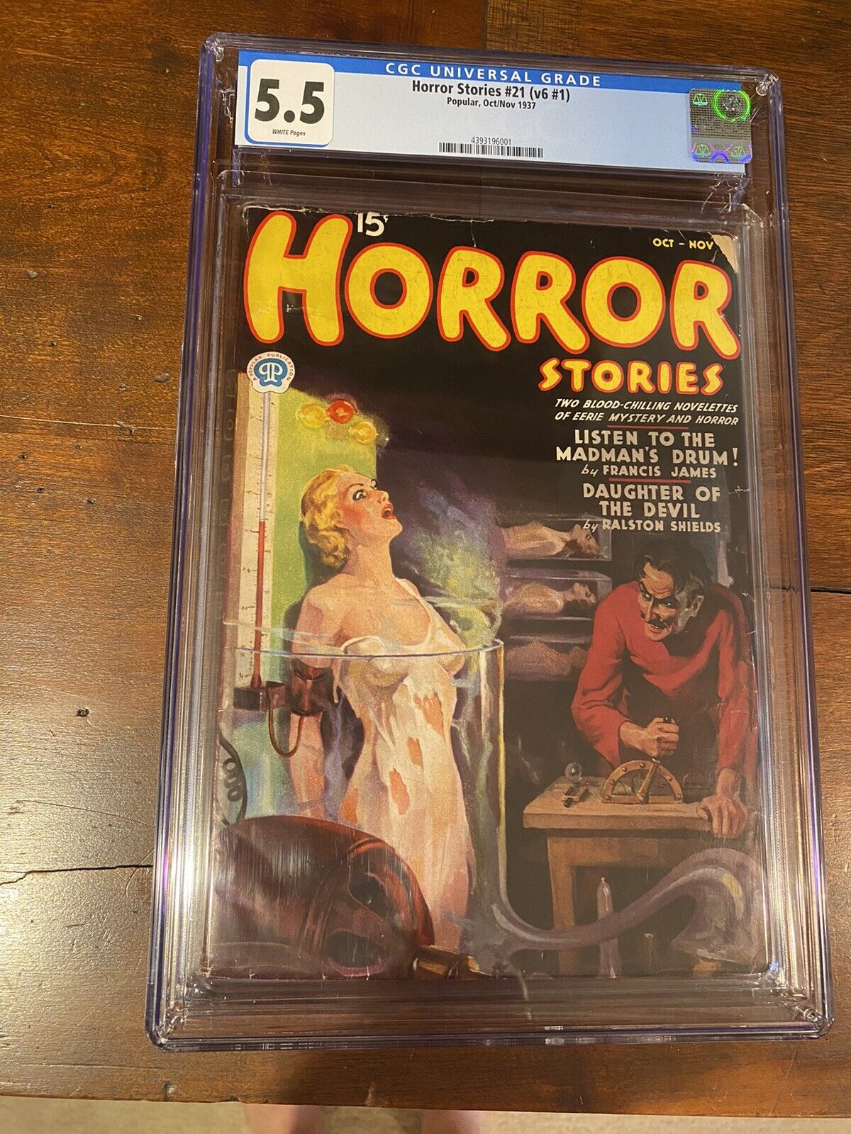 Pre-code Bondage Cover 1937 Horror Stories #21 Popular Graded CGC 5.5 White Pgs