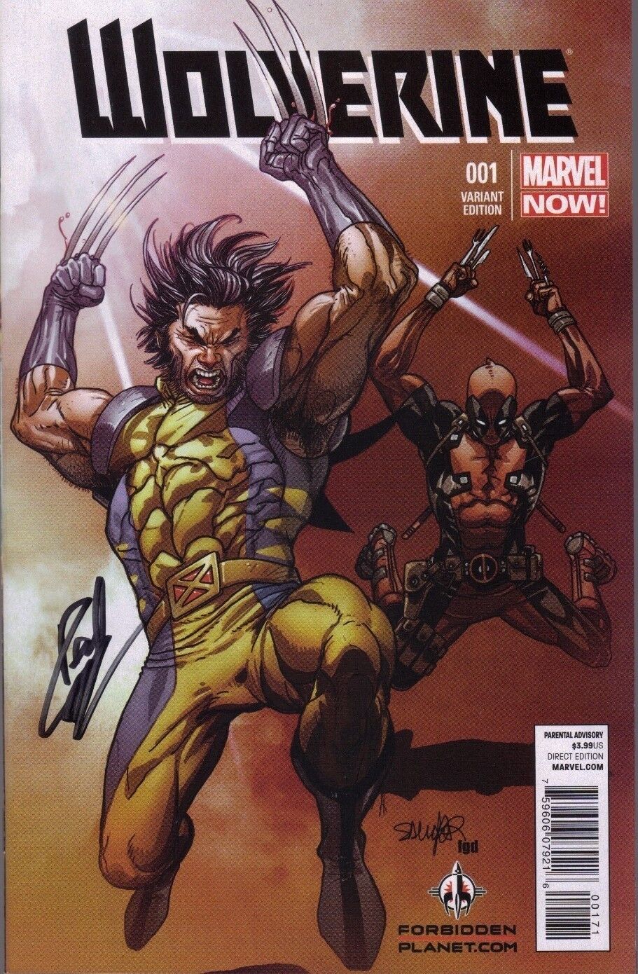 WOLVERINE 1 VOL 5 RARE FORBIDDEN PLANET VARIANT COVER SIGNED PAUL CORNELL NM