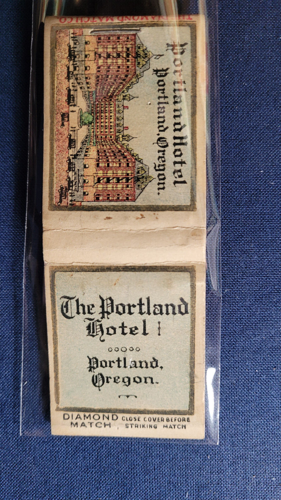 1930\'s Portland Hotel Diamond Quality Matchbook Matchcover