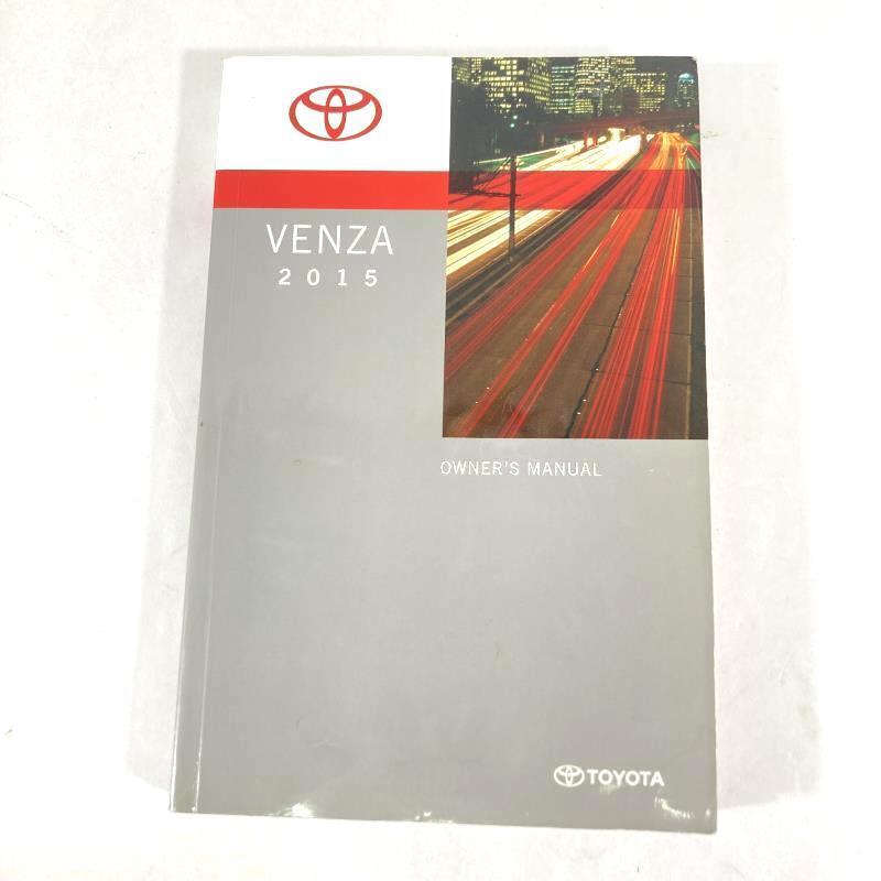 Toyota Venza 2015 Owner\'s Manual 2014 Paperback Guide Information Repair