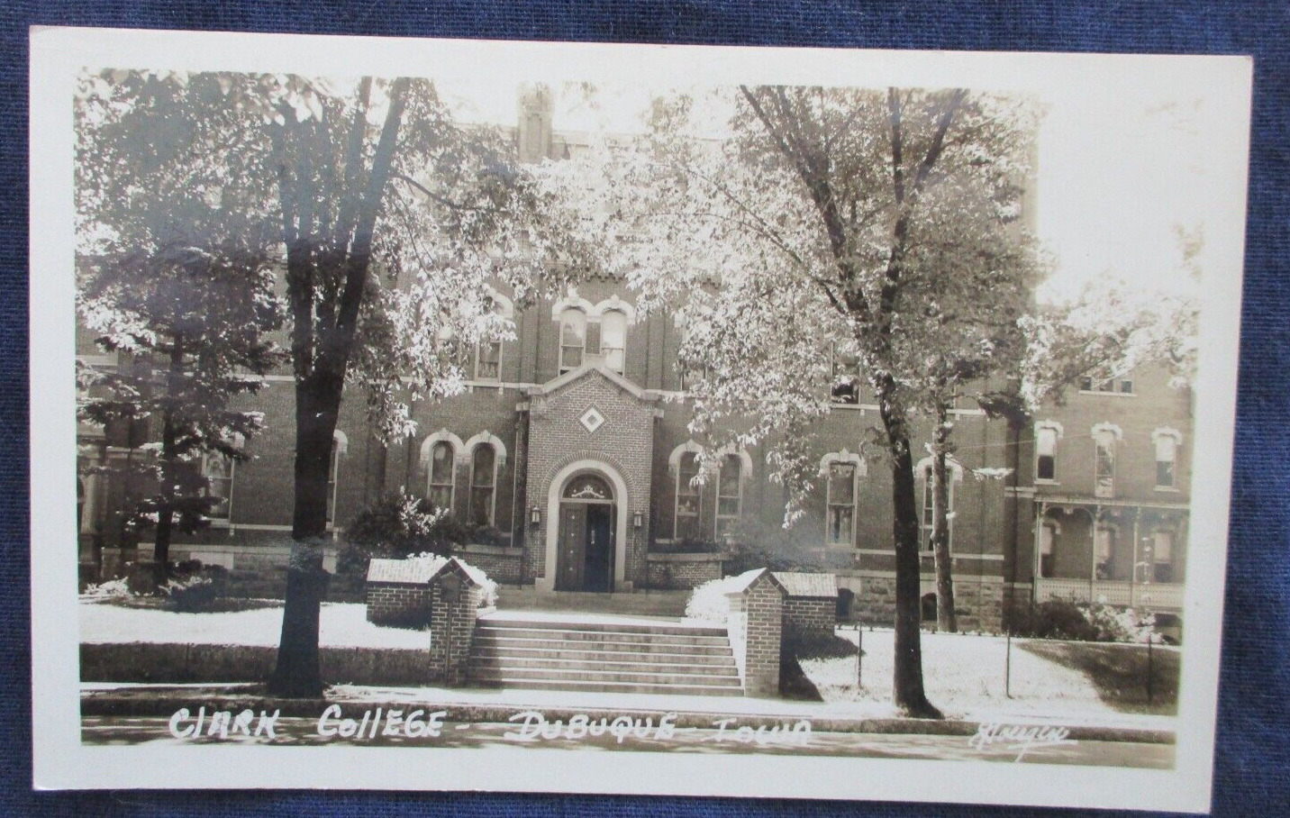 RP Dubuque Iowa Clark College 1940s Postcard