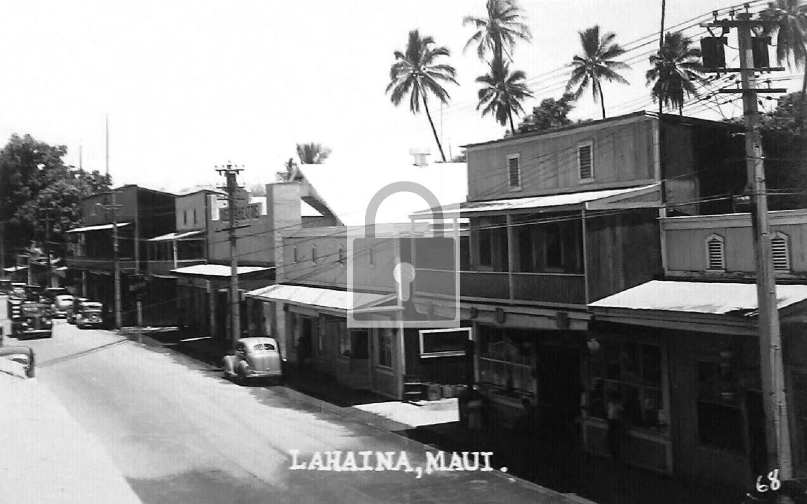 Street View Lahaina Maui Hawaii HI Reprint Postcard