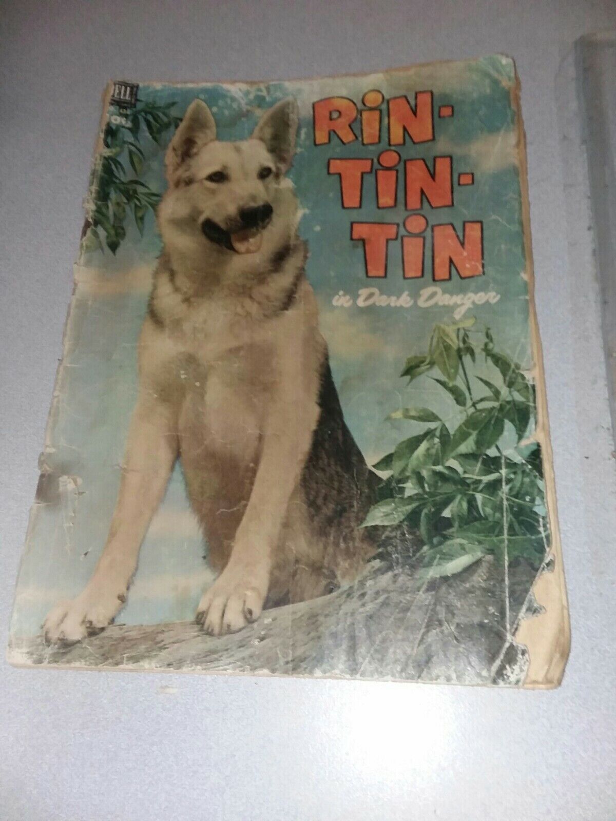 Four Color #434 Rin Tin Tin (#1) in Dark Danger 1952 dell comics golden age key