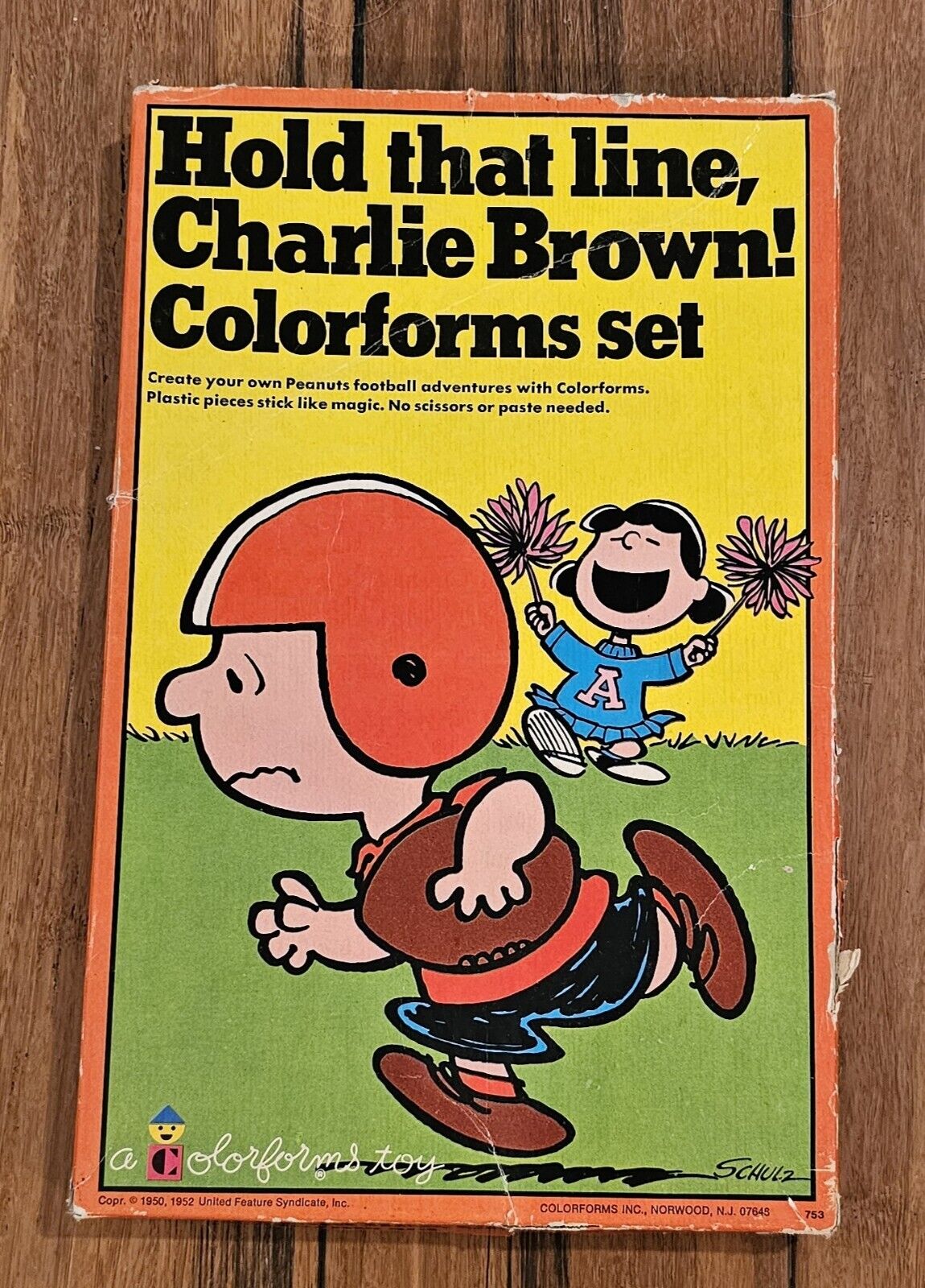 You’re A Pal Snoopy Colorforms Football Set Vintage Peanuts Charlie Brown READ