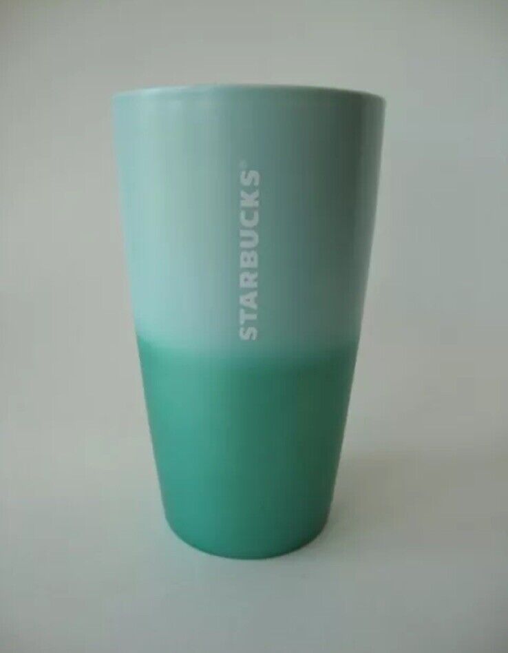 Starbucks Spring 2021 Two Tone Turquoise Teal Blue Ceramic Tumbler - NEW